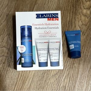 Clarins Men Hydration Essentials Set with Moisture Balm mini NEW and unopened